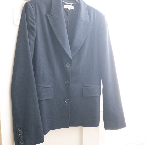 Calvin Klein Navy 3 Button Blazer Size 6 - Picture 6 of 12